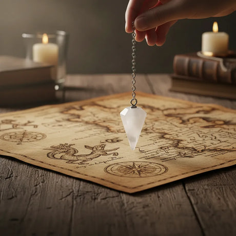 Péndulo Mini Cuarzo Blanco