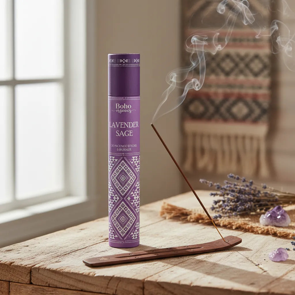 Estuche Inciensos Boho Lavanda y Salvia