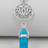 Colgante Lotus de Punta Turquesa