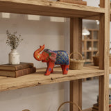 Porta Vela de Madera Elefante Rojo