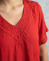 Blusa Vestido Divena Roja