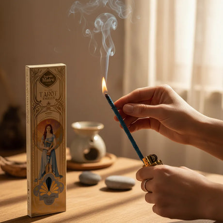 Sahumerio Tarot Ángeles Hojas de Violeta