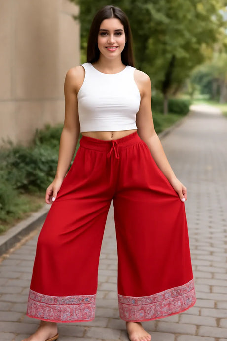 Pantalón Palazzo Raga Rojo