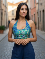 Top Trisha Azul con Turquesa
