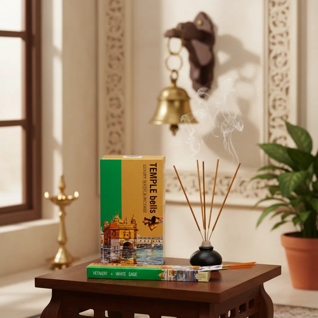 Incienso Temple Bells Vetiver y Salvia Blanca