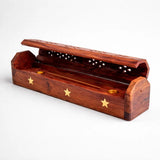 Porta Incienso Caja de Madera - Estrella