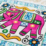 Funda de Cojín Elephant Rosado y Azul