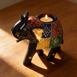Porta Vela de Madera Black Elephant