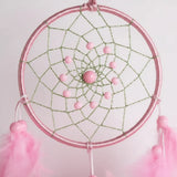 Atrapasueños Plumas Rosadas