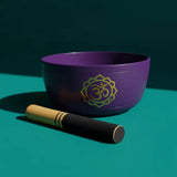Cuenco Tibetano Morado OM 18 cm
