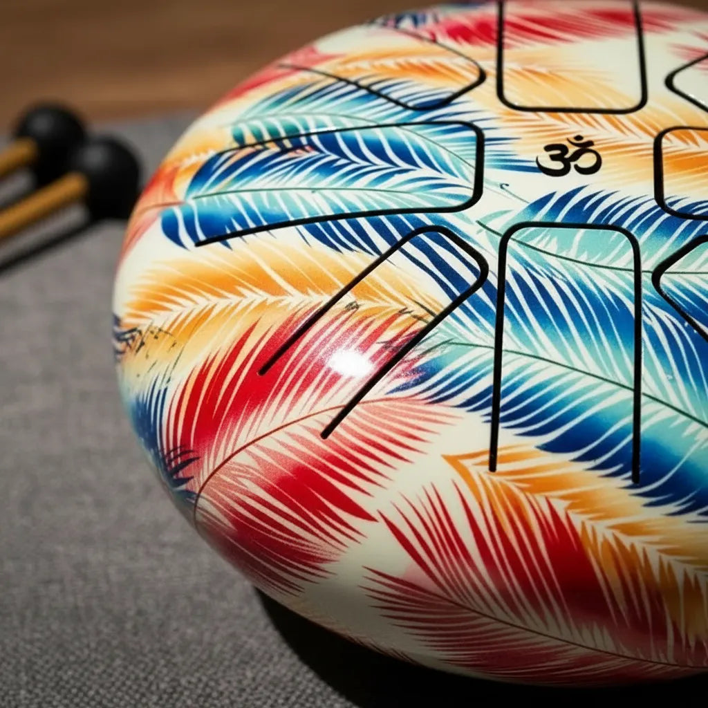 Hand Drum Pluma Arcoíris 16 cm