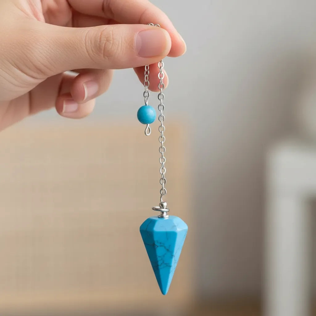 Péndulo Mini Howlita Azul