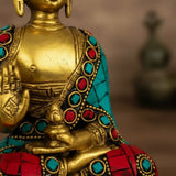 Buda Siddhartha Bronce con Piedras 18 cm