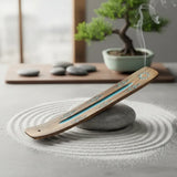 Porta incienso Natural Wood Azul