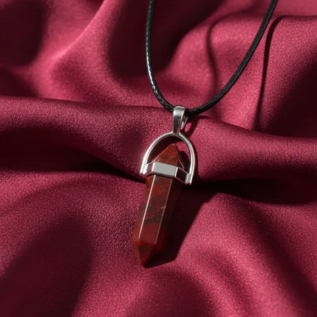 Collar de Punta Jaspe Rojo
