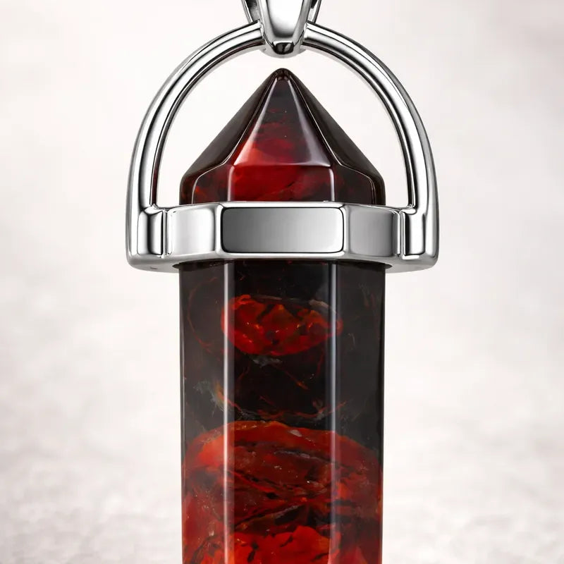Collar de Punta Jaspe Rojo