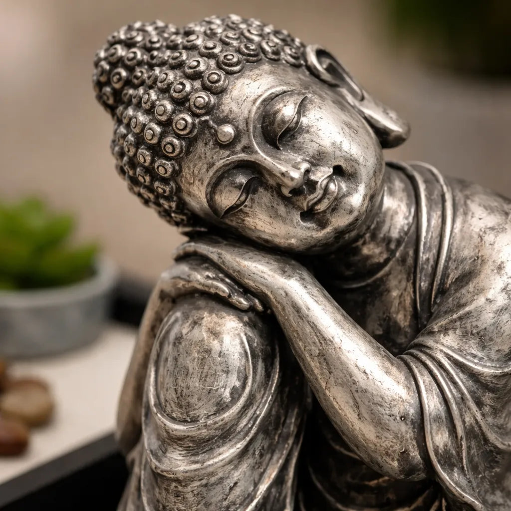 Jardin Zen Buda Plateado