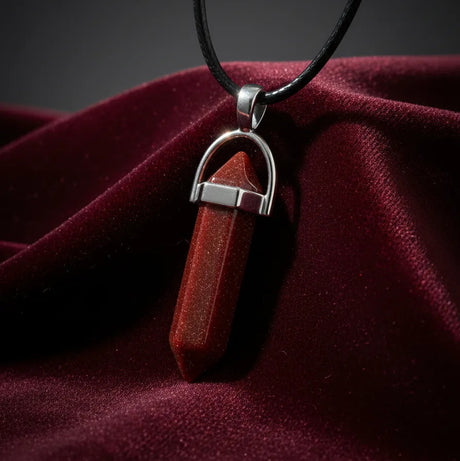 Collar de Punta Lluvia de Estrellas Rojo