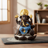 Porta Incienso Cascada Ganesha Azul