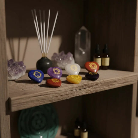 Piedras 7 Chakras Corazones