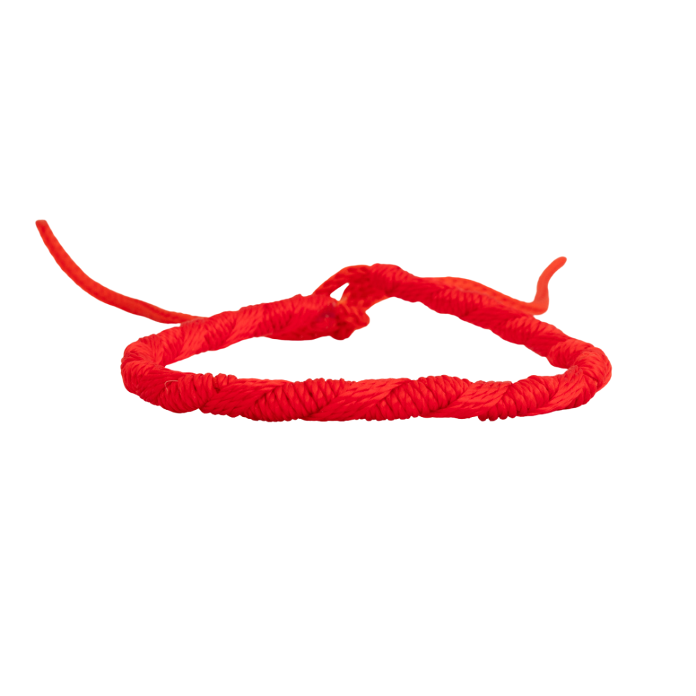 Pulsera Hilo Rojo Protección Espiral