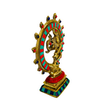 Figura de Bronce y Piedras Natraj Mediano