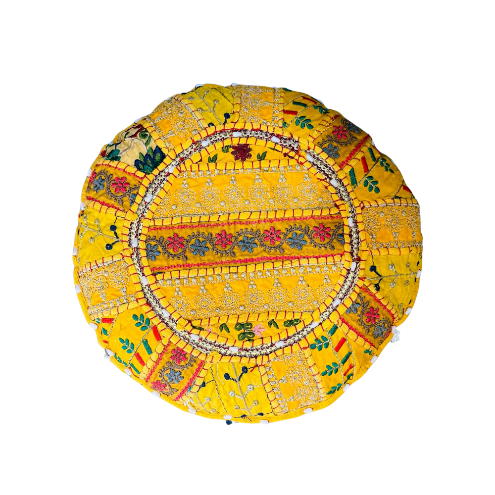 Cojin Amarillo Indio Redondo Talla S