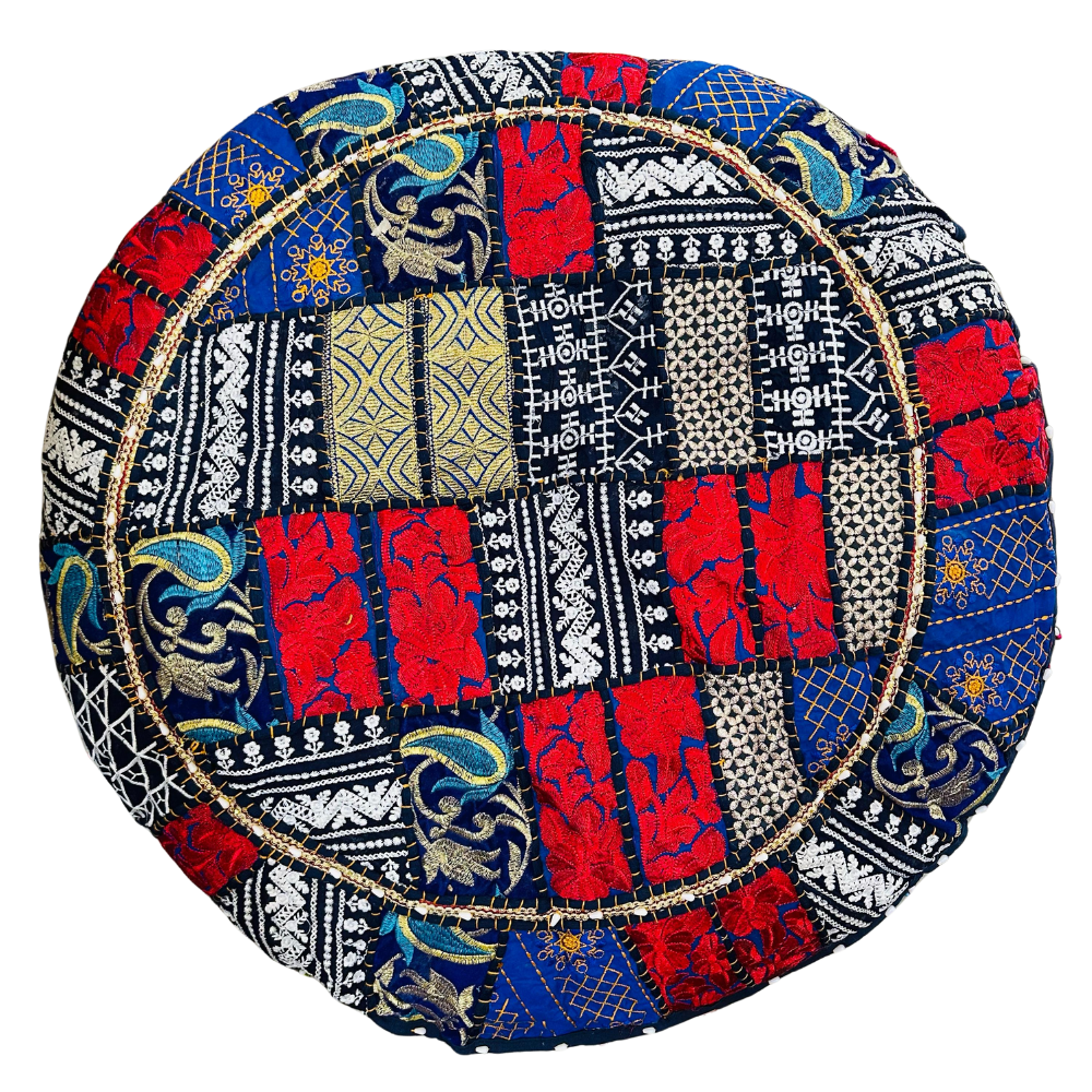 Cojin Azul Marino Indio Redondo Talla XL