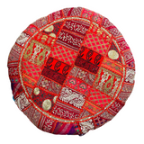 Cojin de Suelo Rojo Boho Redondo XL