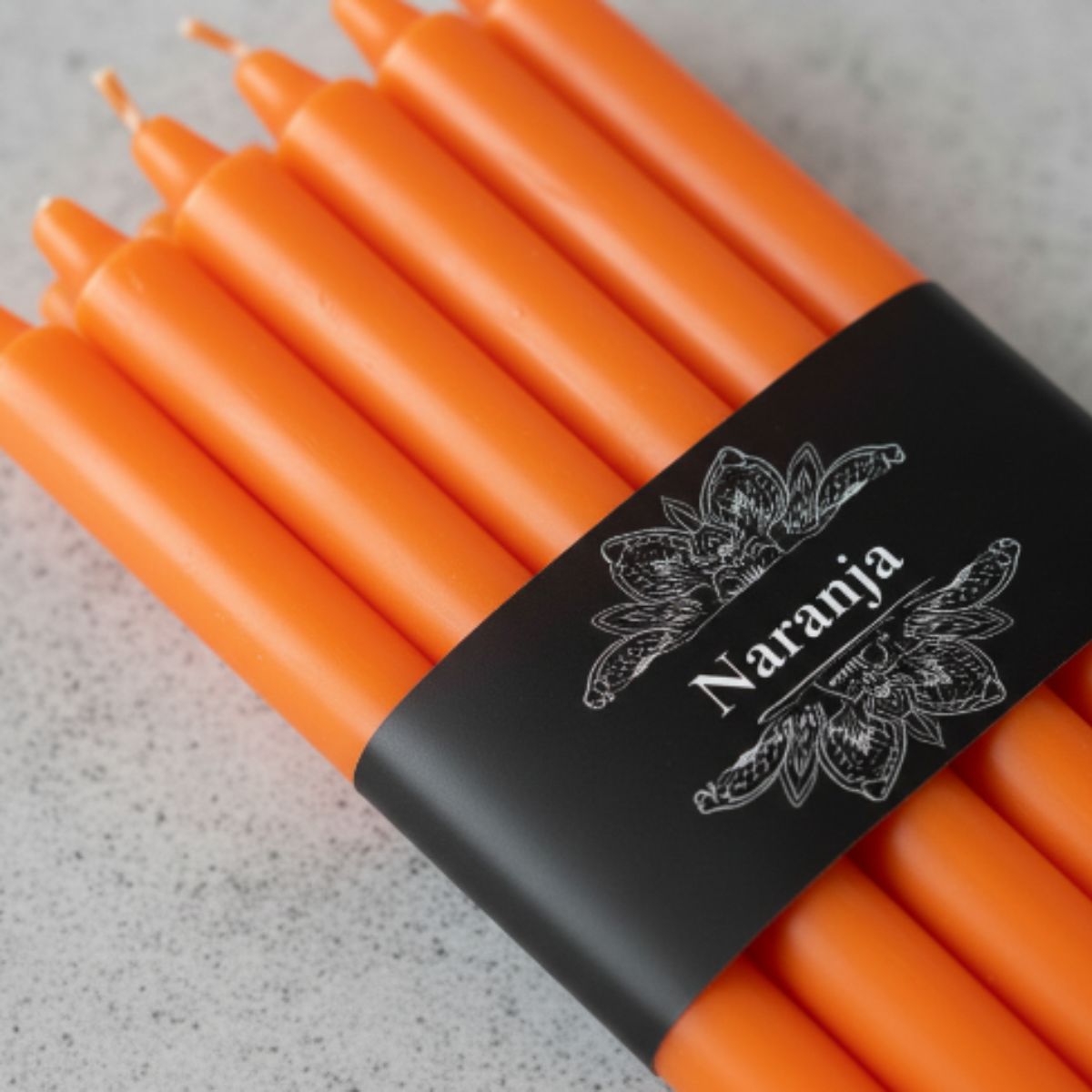 Vela Larga Naranja 10 u.