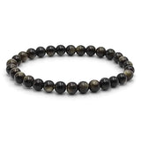 Pulsera Obsidiana Dorada 6mm