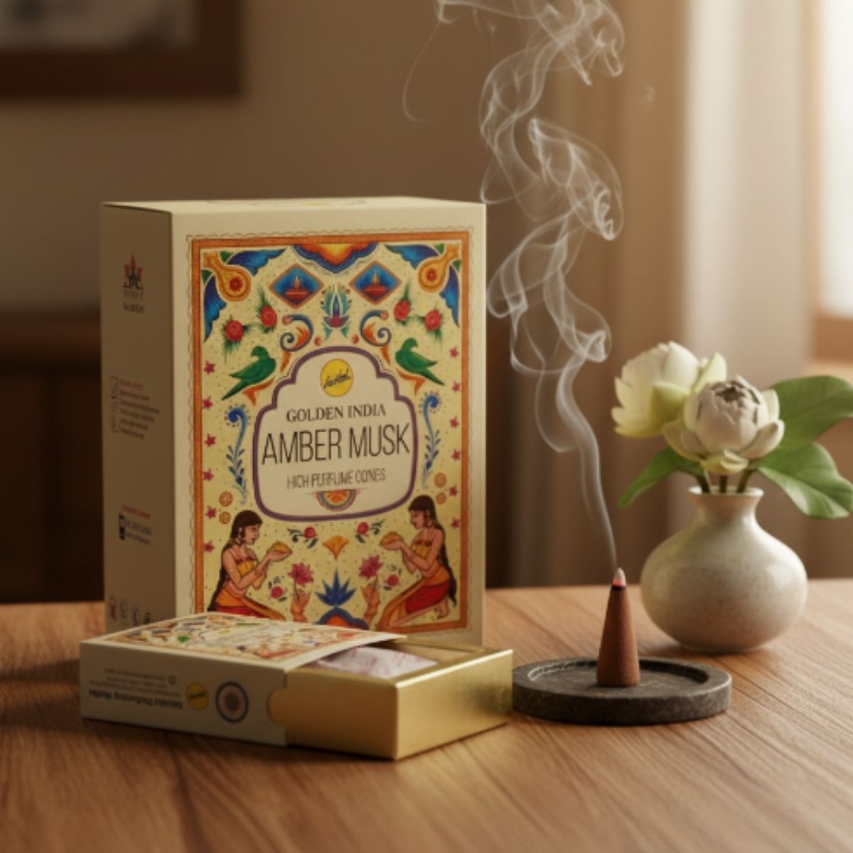 Incienso Cascada Golden Indian Amber Musk 120 conos