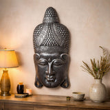 Cuadro Budda Face Plateado