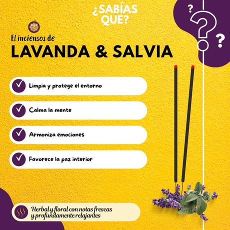 Incienso Cascada Salvia Blanca + Lavanda 120Conos