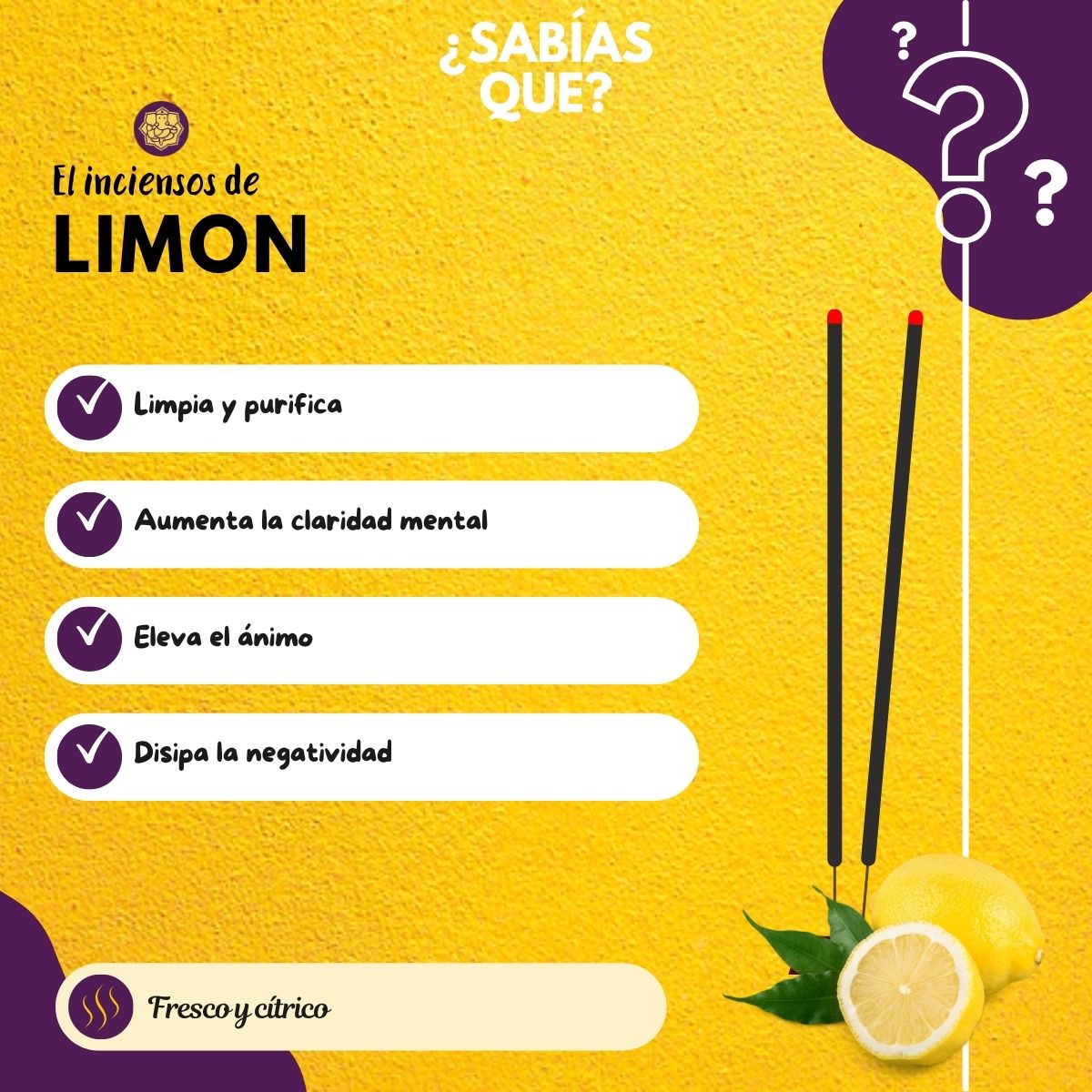 Incienso Cascada Limon Natural 24Conos
