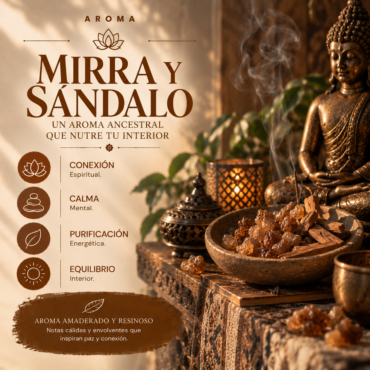 Incienso Yatra Mirra y Sándalo