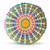 Cojin Boho Multicolor Redondo Grande