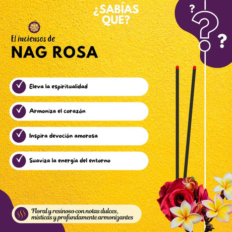 Incienso Nag Champa Rosa
