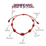 Pulsera Hilo Rojo 7 Nudos