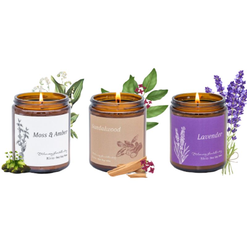 Vela Cera de Soya Lavanda