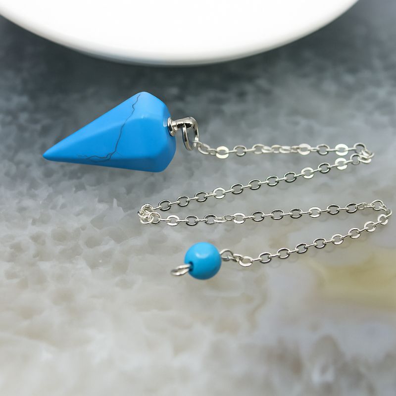 Péndulo Mini Howlita Azul