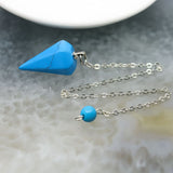 Péndulo Mini Howlita Azul