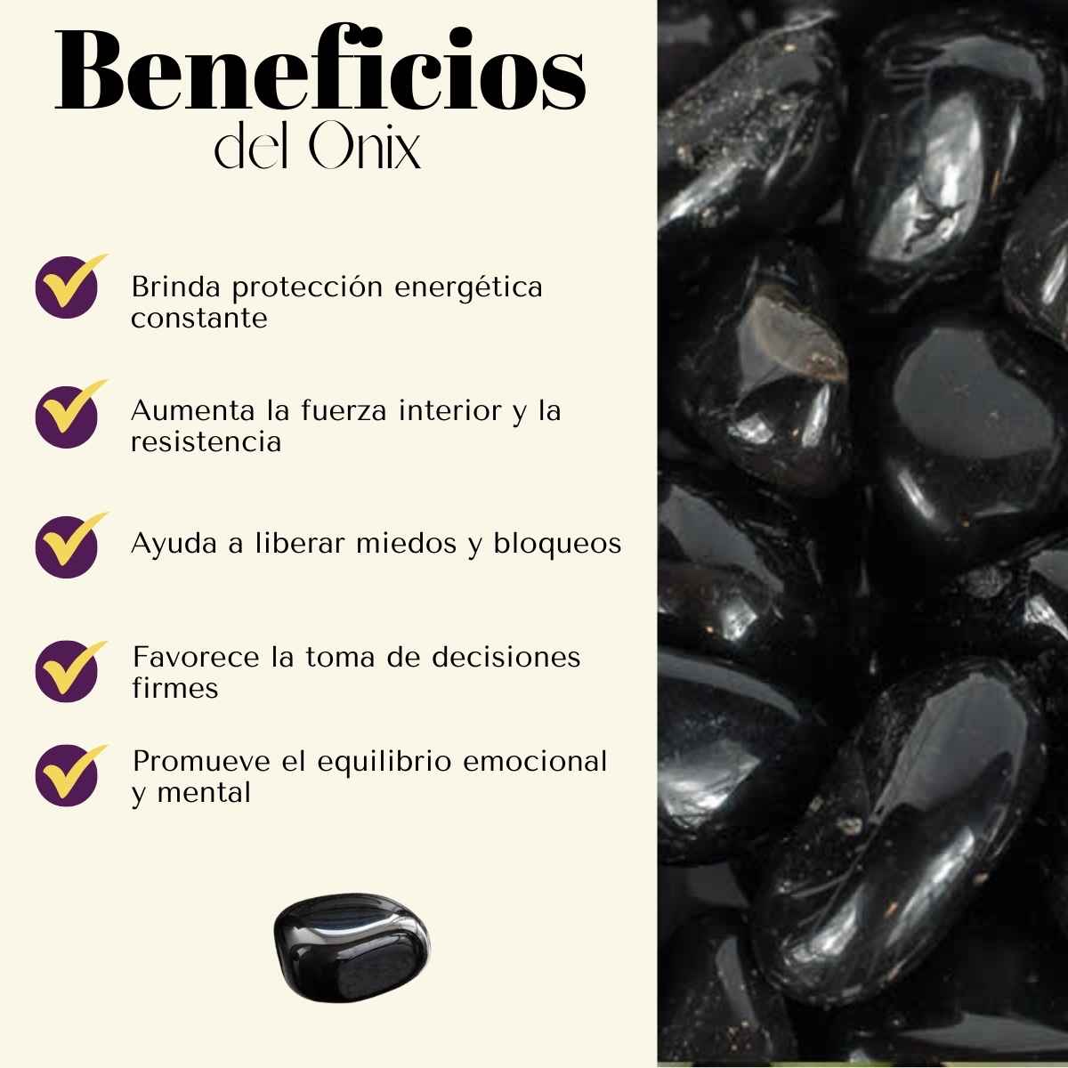 Pulsera Onix Negro 6mm