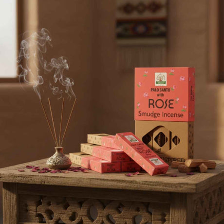 Incienso Orgánico Palo Santo con Rosas