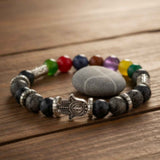 Pulsera Mano de Fatima Charm Labradorita