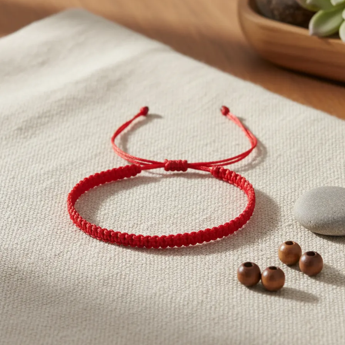 Pulsera Hilo Rojo Protección 6mm