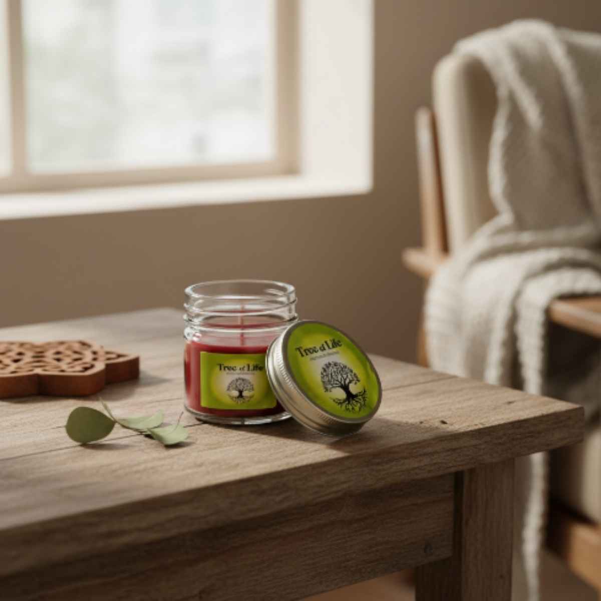 Vela en Vaso Arbol de la Vida