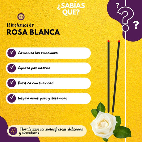 Incienso Rosa Blanca - Parimal Hexagonal