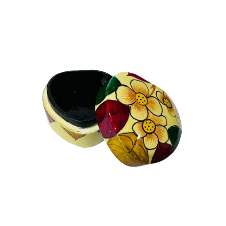 Cajita de Sueños Corazon Mini Flores Beige