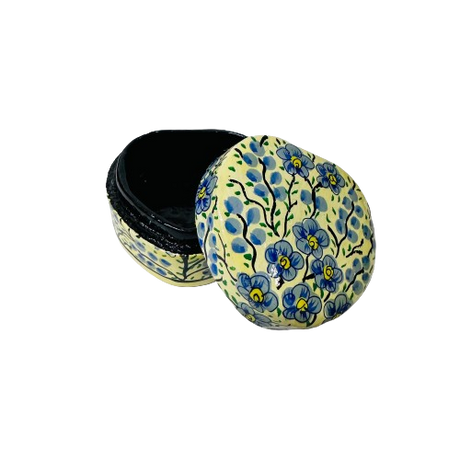 Cajita de Sueños Corazon Mini Flores Azul
